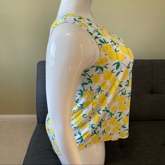 Summer Lemon Print V-Neck & Back Tank - Picture 4 of 6